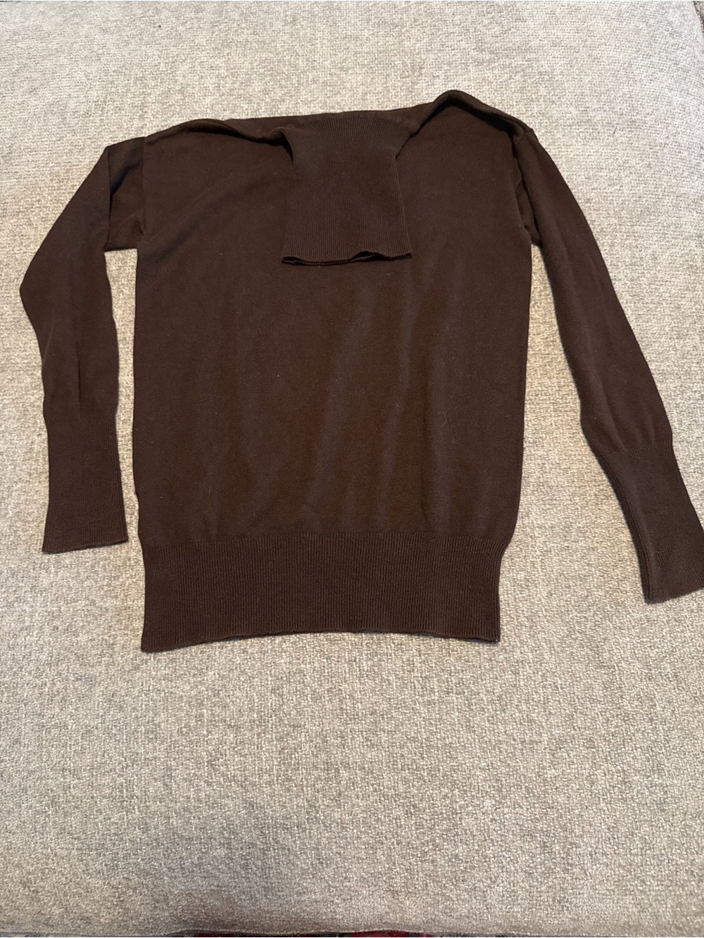 GAP Brown Cashmere Blend Turtleneck Sweater Size Small Soft Kn
